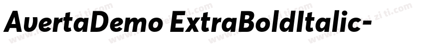 AvertaDemo ExtraBoldItalic字体转换